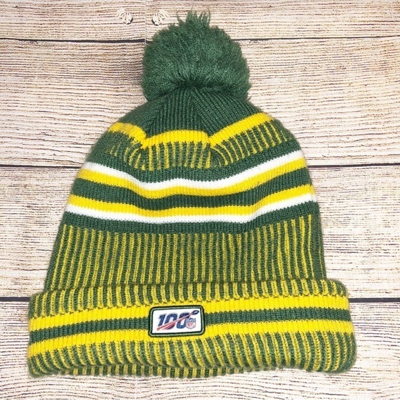 Green Bay Packers New Era NFL Play 100 Knit Hat Cap Beanie Hat - Picture 3 of 8